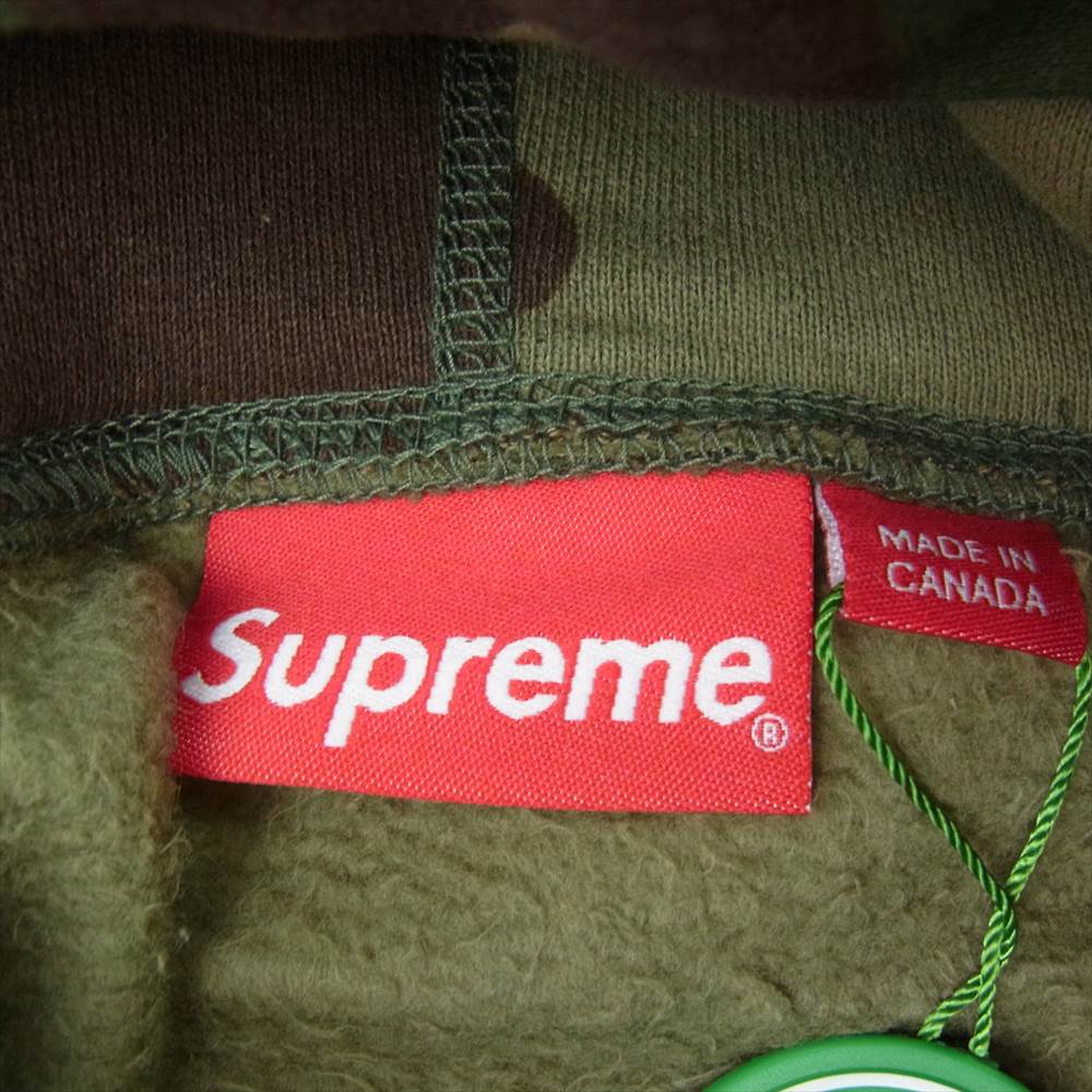 Supreme シュプリーム 21SS Swarovski S Logo Hooded Sweatshirt スワロフスキー Sロゴ フーデッド パーカー カモ柄 カーキ系 M【新古品】【未使用】【中古】