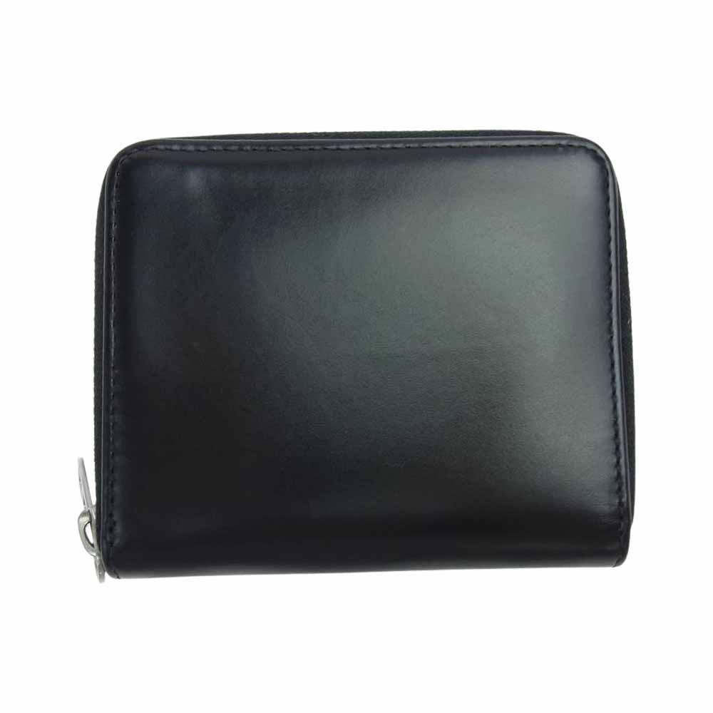 MAISON MARGIELA メゾンマルジェラ S55UI0197 4ステッチ ラウンドジップ 二つ折り 財布 ブラック系【中古】