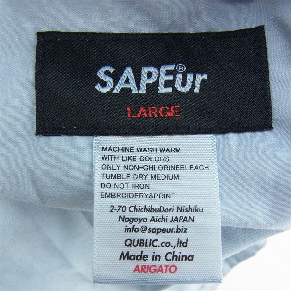 サプール  A0021-176 Denim Track Pants デニム トラックパンツ インディゴ インディゴブルー系 L【新古品】【未使用】【中古】