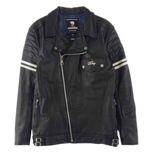 NEIGHBORHOOD ネイバーフッド 18AW TSNH-JK15 04AW FURY ダブル ライダースジャケット レザージャケット ブラック系 L【中古】