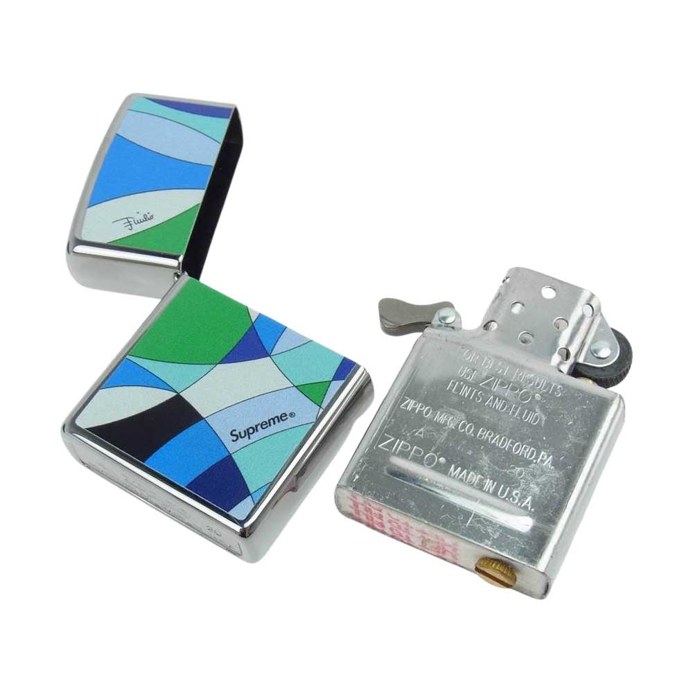 Supreme シュプリーム EMILIO PUCCI ZIPPO ジッポ ライター ブルー系 マルチカラー系【新古品】【未使用】【中古】