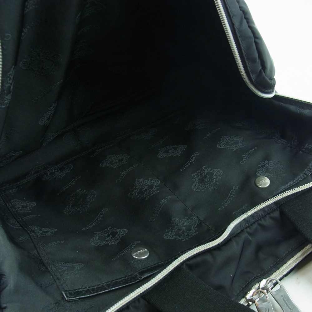 Orobianco オロビアンコ レザー ショルダー ビジネス バッグ イタリア製 ブラック系【中古】