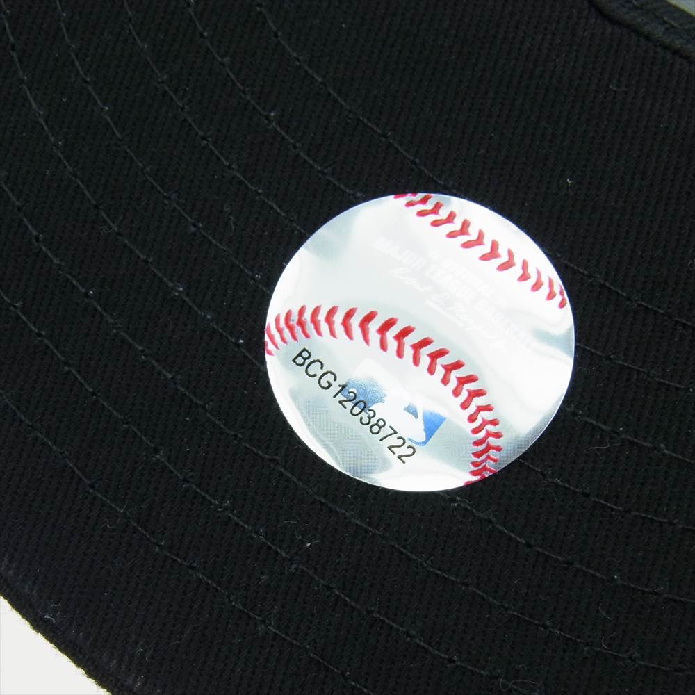 NEW ERA ニューエラ NY ヤンキース ロゴ ベースボール キャップ ブラック系 58.7【美品】【中古】