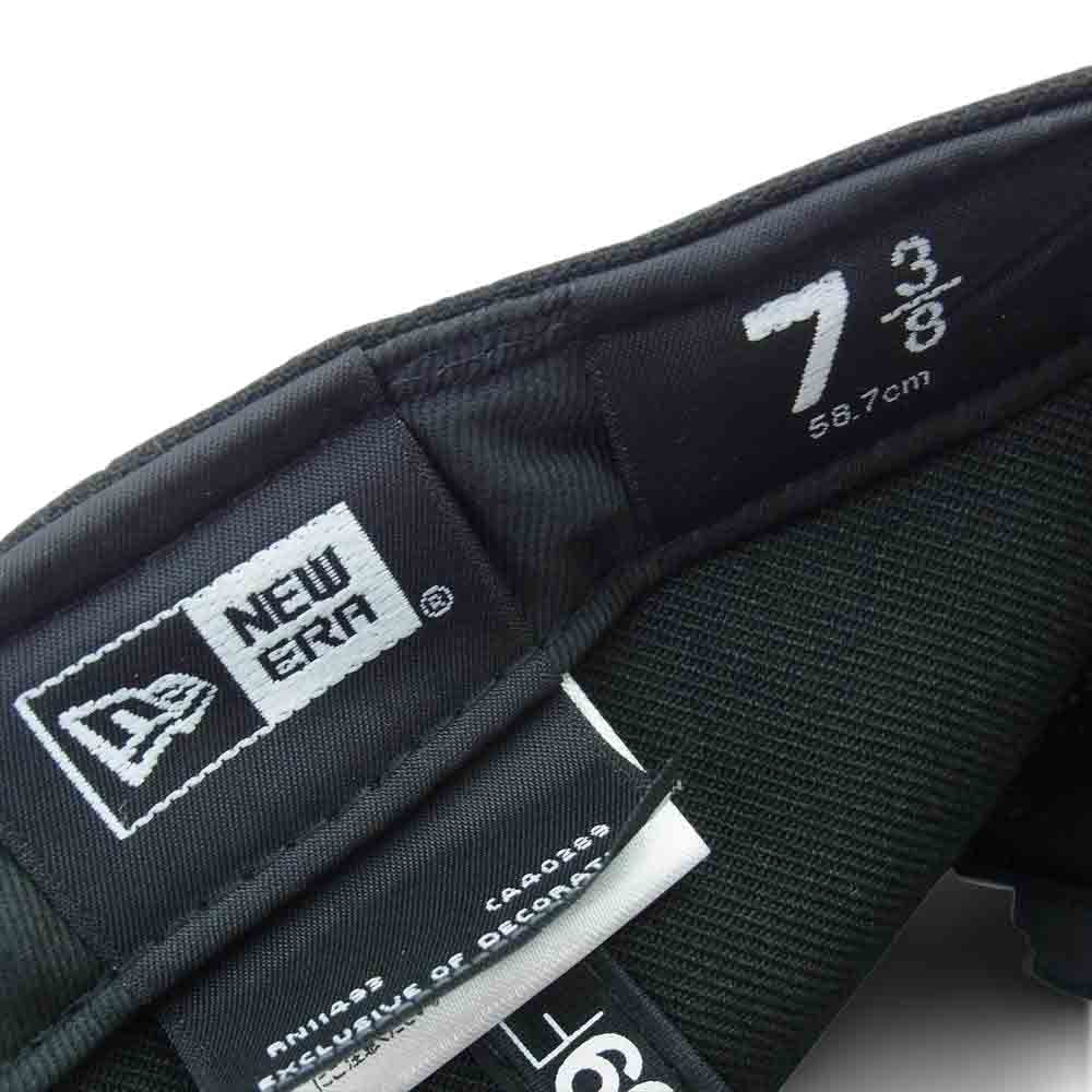 NEW ERA ニューエラ NY ヤンキース ロゴ ベースボール キャップ ブラック系 58.7【美品】【中古】