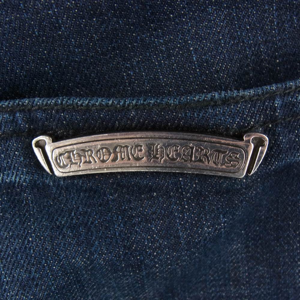 CHROME HEARTS クロムハーツ（原本無） クロスボール ホースシュー ボタン  ブーツカット JVP デニムパンツ インディゴブルー系 31【中古】