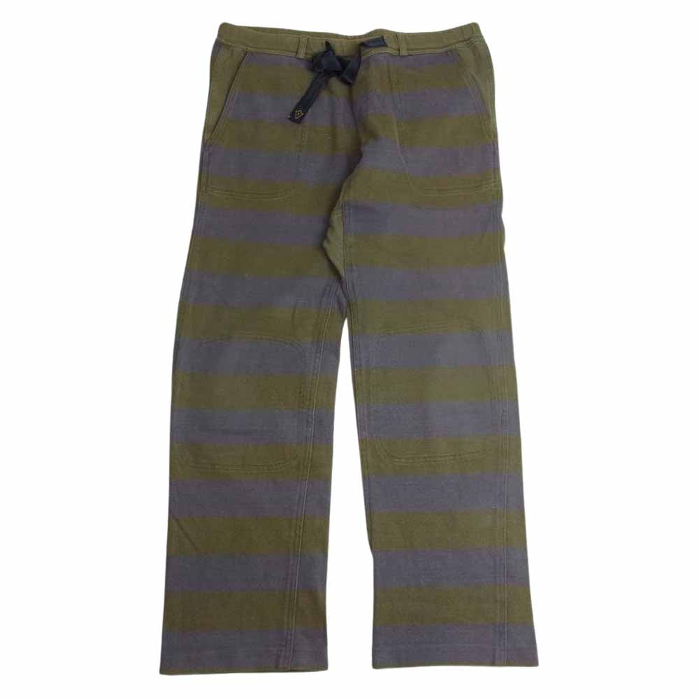 ウエストライド ボーダー スウェットパンツ  グレー系 カーキ系 34【中古】