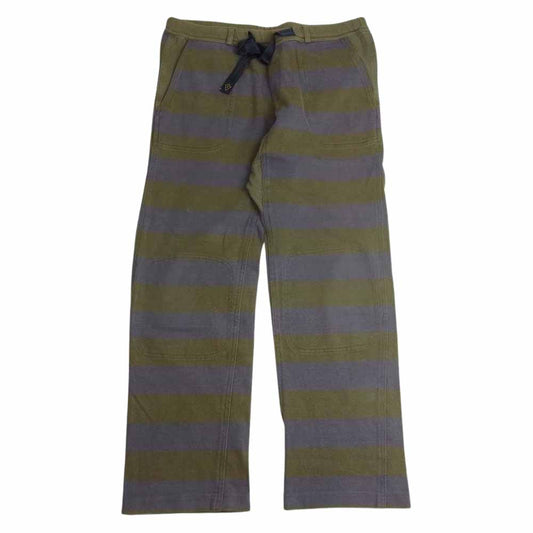 ウエストライド ボーダー スウェットパンツ  グレー系 カーキ系 34【中古】