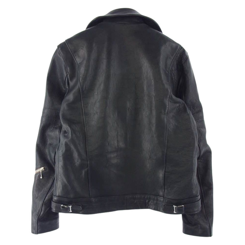 Lewis Leathers ルイスレザー Cyclone サイクロン 裏キルティング シープスキン レザー ダブル ライダース ジャケット ブラック系 40【中古】