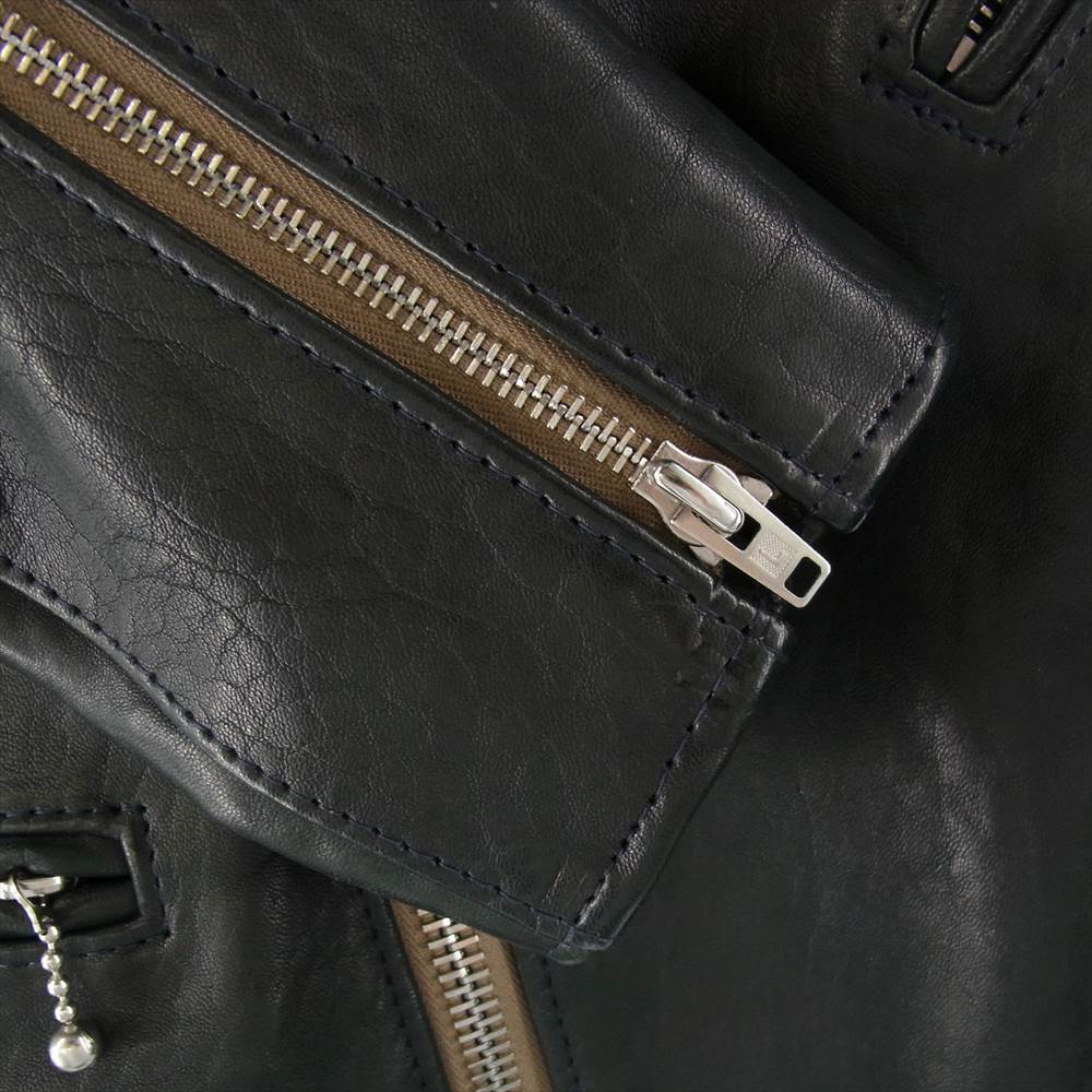 Lewis Leathers ルイスレザー Cyclone サイクロン 裏キルティング シープスキン レザー ダブル ライダース ジャケット ブラック系 40【中古】