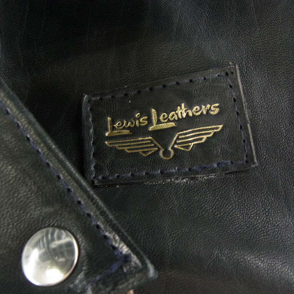Lewis Leathers ルイスレザー Cyclone サイクロン 裏キルティング シープスキン レザー ダブル ライダース ジャケット ブラック系 40【中古】