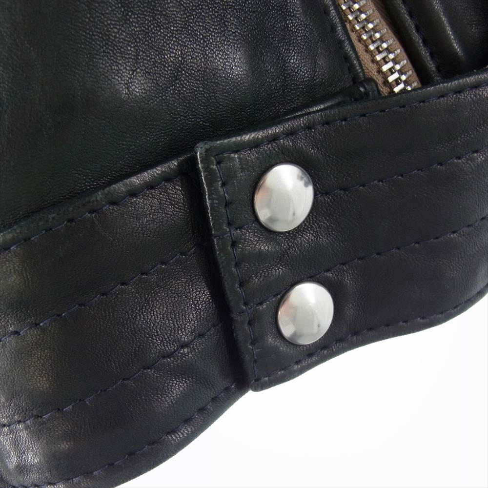 Lewis Leathers ルイスレザー Cyclone サイクロン 裏キルティング シープスキン レザー ダブル ライダース ジャケット ブラック系 40【中古】