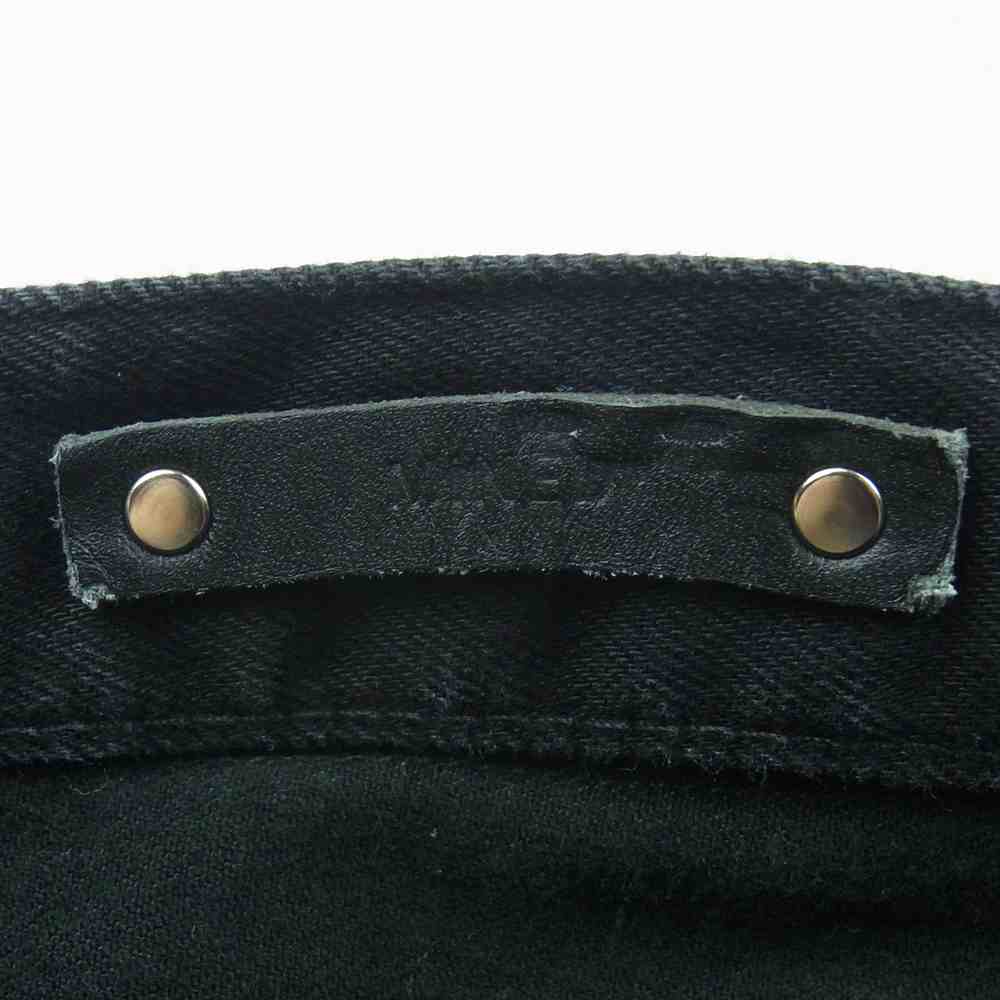 MINEDENIM マインデニム 21SS 2103-1001-99-302 Lettered S. Slim STR 5pocket OWS ダメージ加工 レター スリム ジーンズ デニム パンツ ブラック系 7【中古】