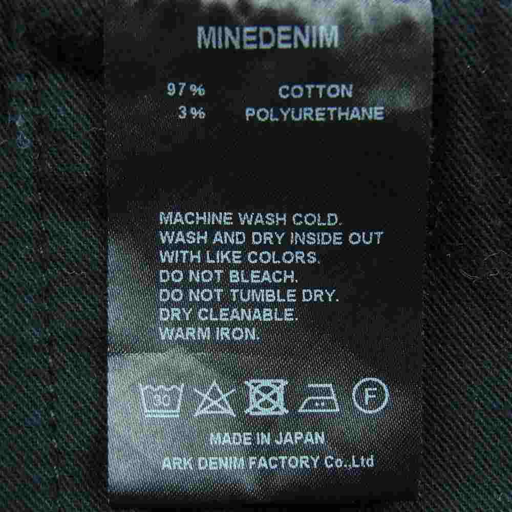 MINEDENIM マインデニム 21SS 2103-1001-99-302 Lettered S. Slim STR 5pocket OWS ダメージ加工 レター スリム ジーンズ デニム パンツ ブラック系 7【中古】