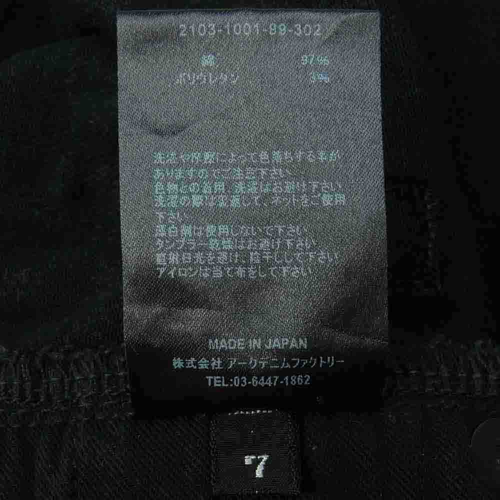 MINEDENIM マインデニム 21SS 2103-1001-99-302 Lettered S. Slim STR 5pocket OWS ダメージ加工 レター スリム ジーンズ デニム パンツ ブラック系 7【中古】