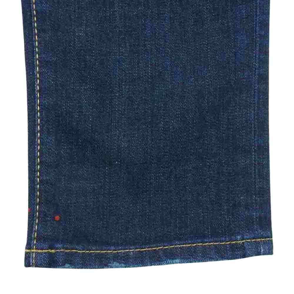 DSQUARED2 ディースクエアード 国内正規品 S74LB0767 S30664 DARK NIGHT RED SPOTS WASH COOL GUY JEANS ナンバリングパッチ ダメージ ペイント加工 クールガイ ジーンズ デニム パンツ インディゴブルー系 42【中古】