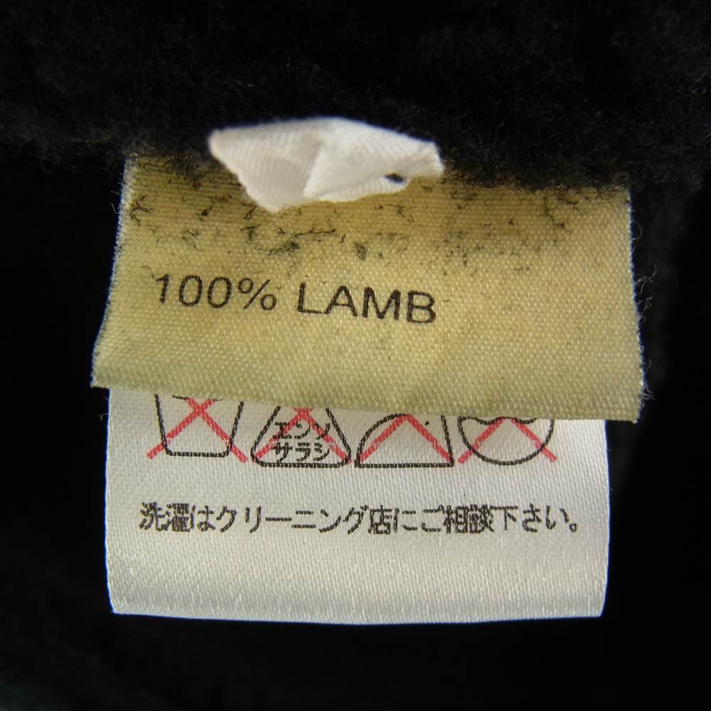 Lucien Pellat-Finet ルシアンペラフィネ 国内正規品 フランス製 リアルムートン レザー バックスカル セミダブル ライダース ジャケット ブラック系 M【中古】