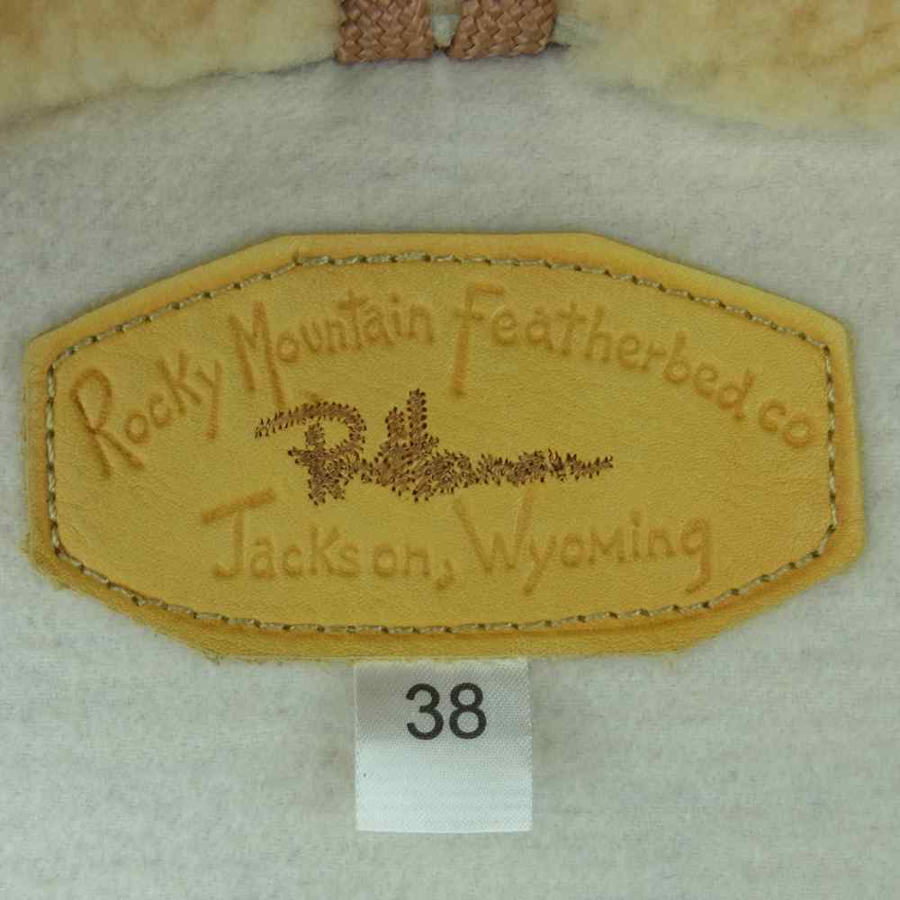 Ron Herman ロンハーマン Rocky Mountain Featherbed ロッキーマウンテンフェザーベッド 450-452-84 日本上陸1周年記念 コンチョボタン レザーヨーク ダウン ベスト ベージュ系 オレンジ系 38【中古】
