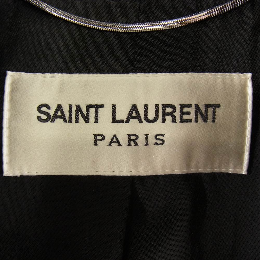 SAINT LAURENT サンローラン 15AW 394514 Y969J エディ期 メルトンウール Pコート ピーコート グレー系 46【中古】