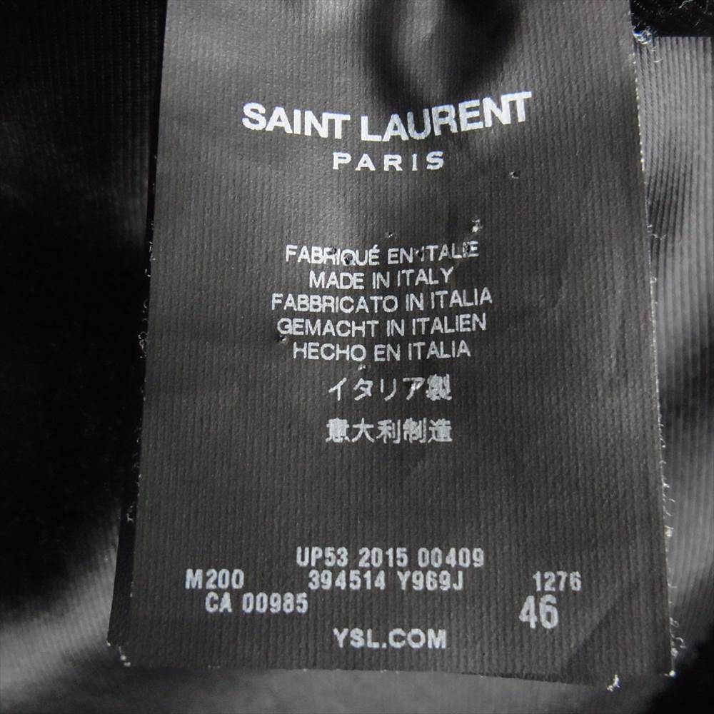 SAINT LAURENT サンローラン 15AW 394514 Y969J エディ期 メルトンウール Pコート ピーコート グレー系 46【中古】