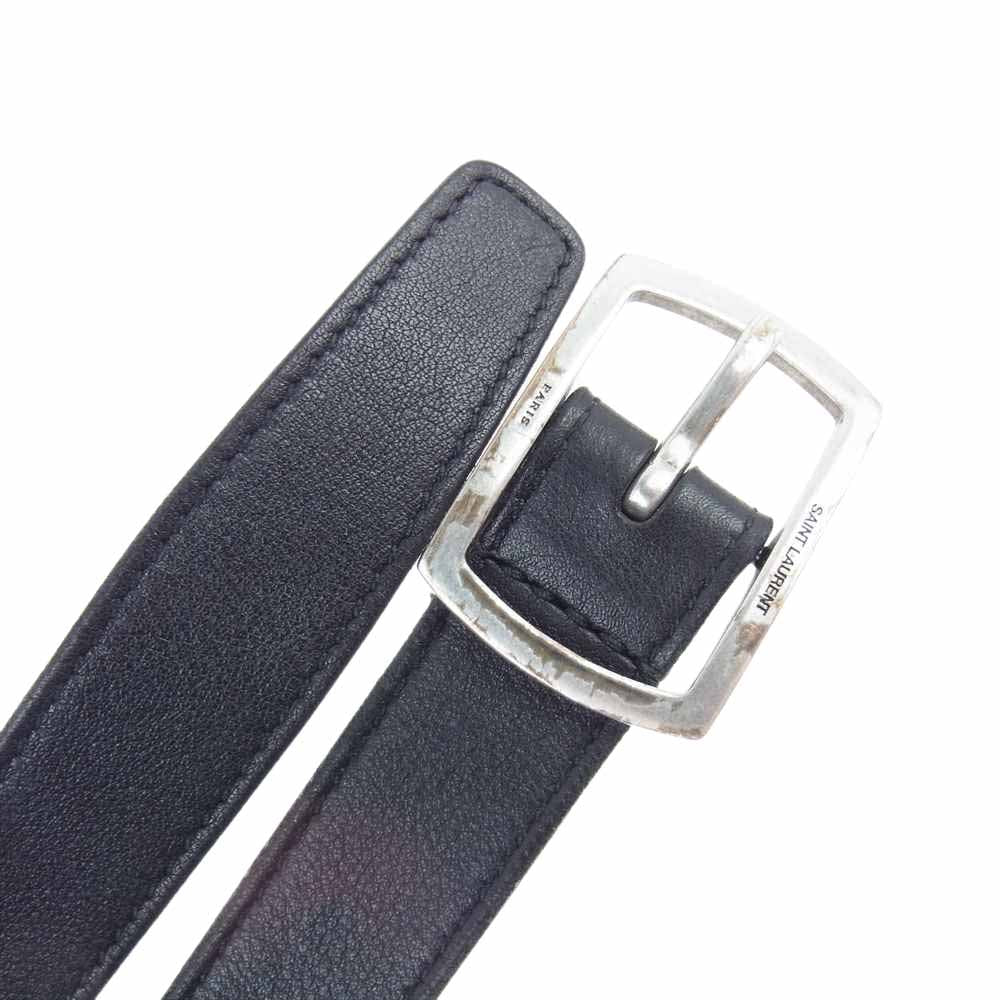 SAINT LAURENT サンローラン ナロー ベルト ブラック系【中古】