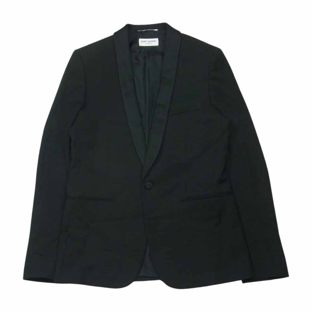 SAINT LAURENT サンローラン 2015 392913 YYL99 国内正規品 エディ期 ショールカラー スモーキング タキシード ジャケット ブラック系 48【中古】
