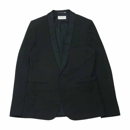 SAINT LAURENT サンローラン 2015 392913 YYL99 国内正規品 エディ期 ショールカラー スモーキング タキシード ジャケット ブラック系 48【中古】