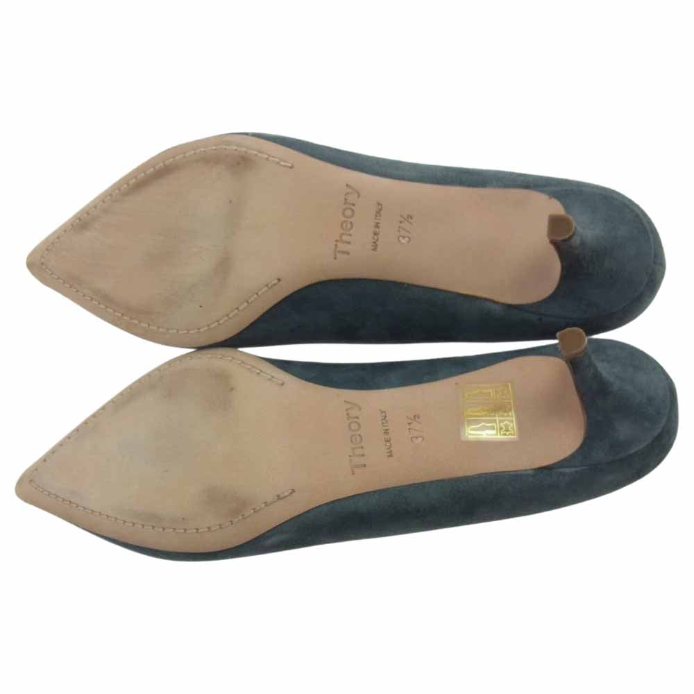 theory セオリー 01-9160305 スエード パンプス ヒール グレー系 37.5【中古】