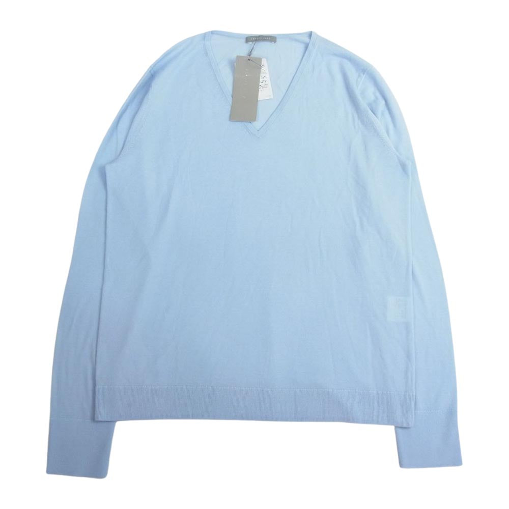 theory セオリー LUXE リュクス タグ付き 03-0301725 Vネック ニット セーター ブルー系 38【美品】【中古】
