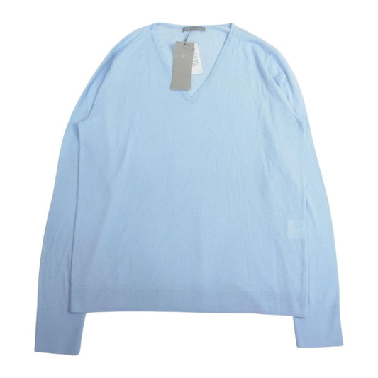 theory セオリー LUXE リュクス タグ付き 03-0301725 Vネック ニット セーター ブルー系 38【美品】【中古】