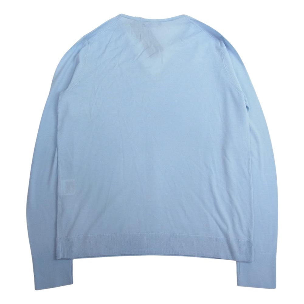 theory セオリー LUXE リュクス タグ付き 03-0301725 Vネック ニット セーター ブルー系 38【美品】【中古】