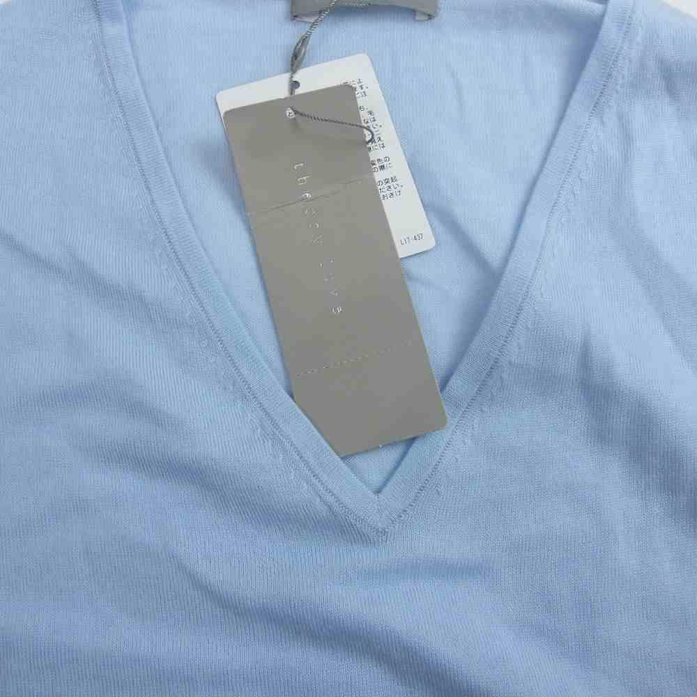 theory セオリー LUXE リュクス タグ付き 03-0301725 Vネック ニット セーター ブルー系 38【美品】【中古】