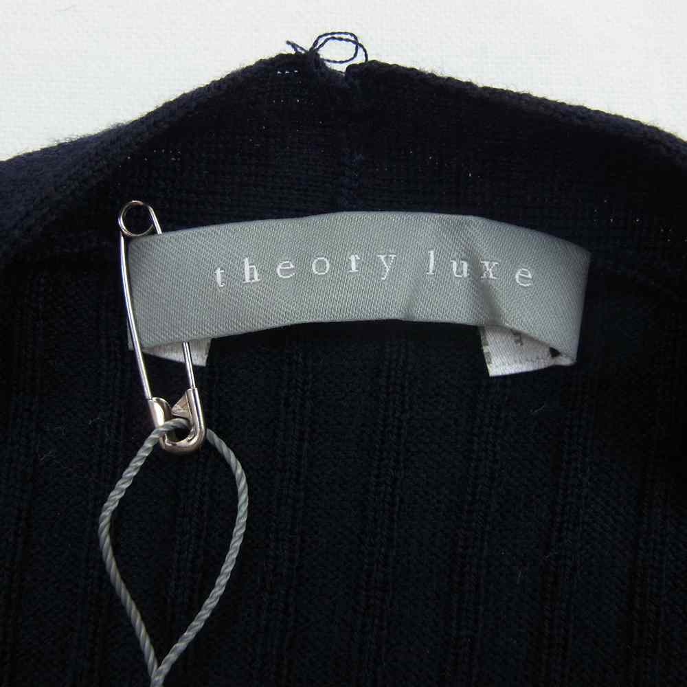 theory セオリー LUXE リュクス 03-9303786 ウール ロング カーディガン ネイビー系 38【中古】