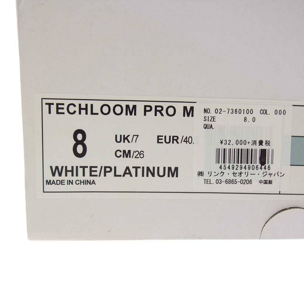 アスレチック プロパルジョン ラブス 02-7360100 TECHLOOM PRO テックルーム プロ ランニングシューズ スニーカー ホワイト系 26cm【美品】【中古】