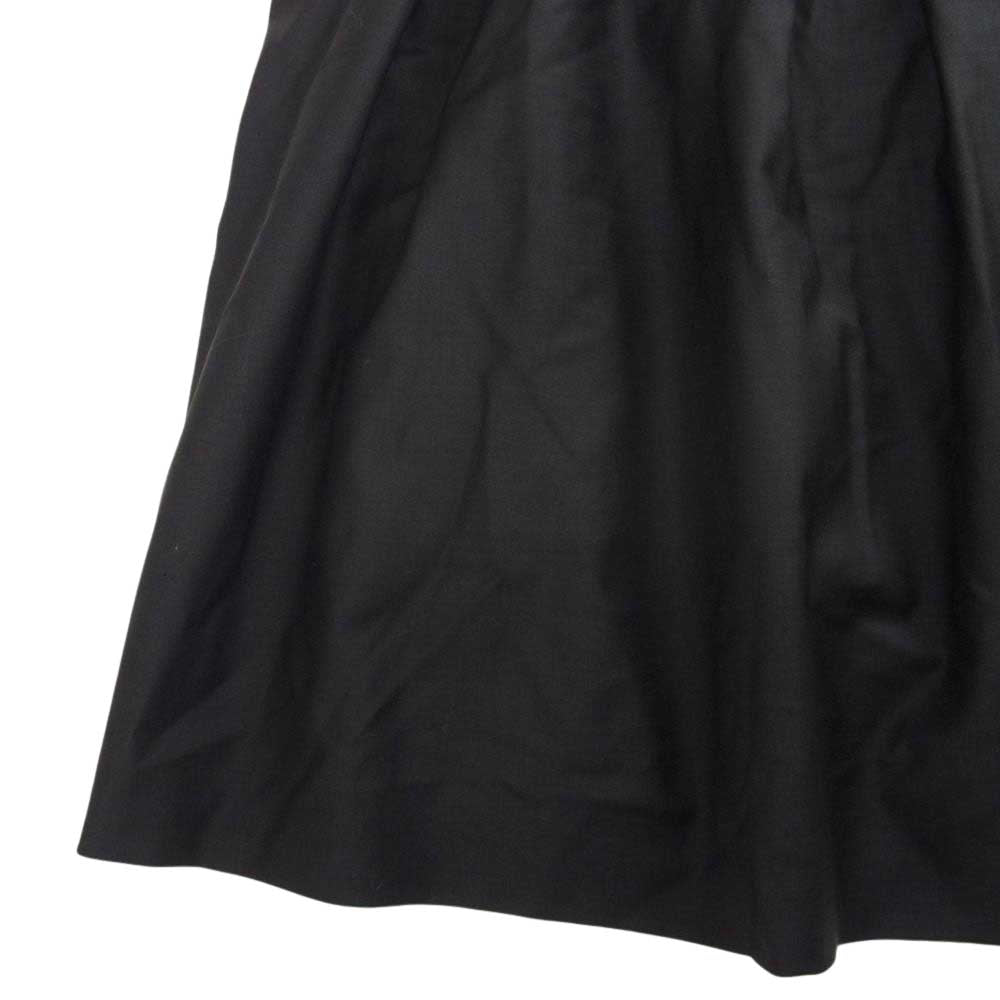theory セオリー LUXE リュクス 03-9905524 ウール Aライン プリーツ ワンピース ブラック系 40【中古】