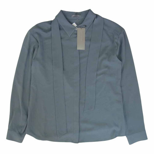 theory セオリー LUXE リュクス 20SS 03-0108250 ウォッシャブル 2WAY ボウタイブラウス グレイッシュブルー系 40【中古】