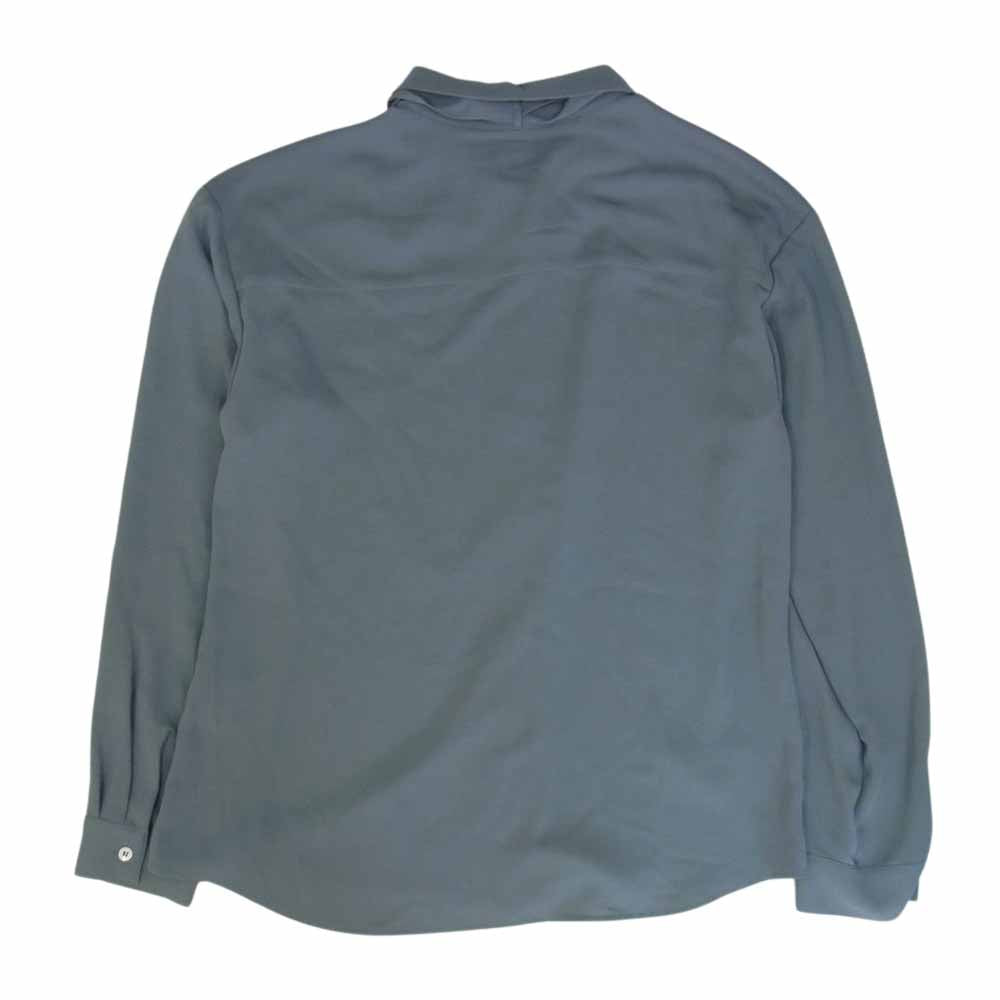 theory セオリー LUXE リュクス 20SS 03-0108250 ウォッシャブル 2WAY ボウタイブラウス グレイッシュブルー系 40【中古】
