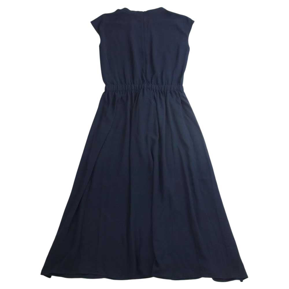 theory セオリー LUXE リュクス 03-9105550 ウォッシャブル ロング ベルテッド ワンピース ネイビー系 40【中古】