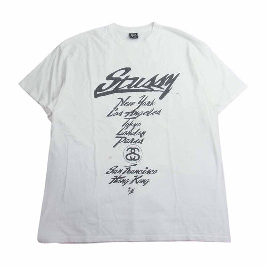 WTAPS ダブルタップス × Stussy ステューシー WORLDTOUR ワールドツアー 半袖 Tシャツ ホワイト系 XL【中古】