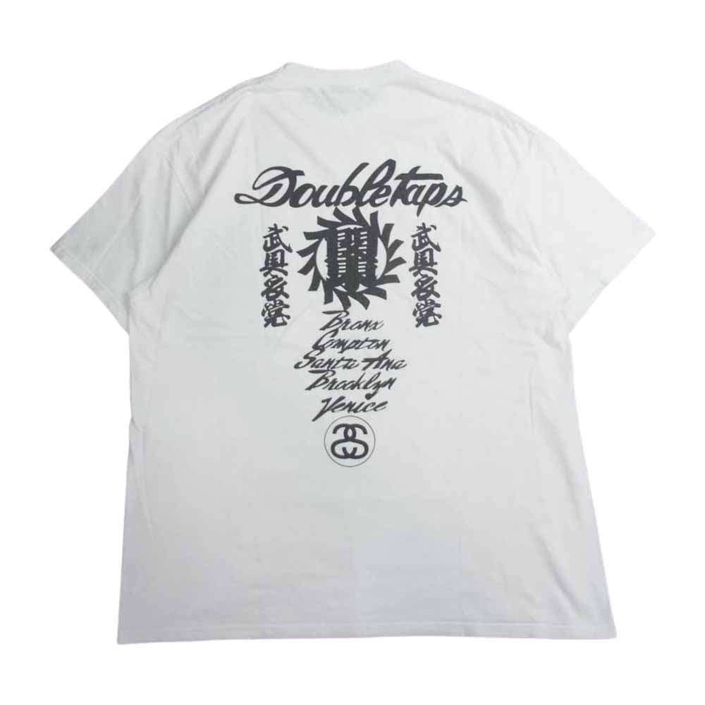 WTAPS ダブルタップス × Stussy ステューシー WORLDTOUR ワールドツアー 半袖 Tシャツ ホワイト系 XL【中古】