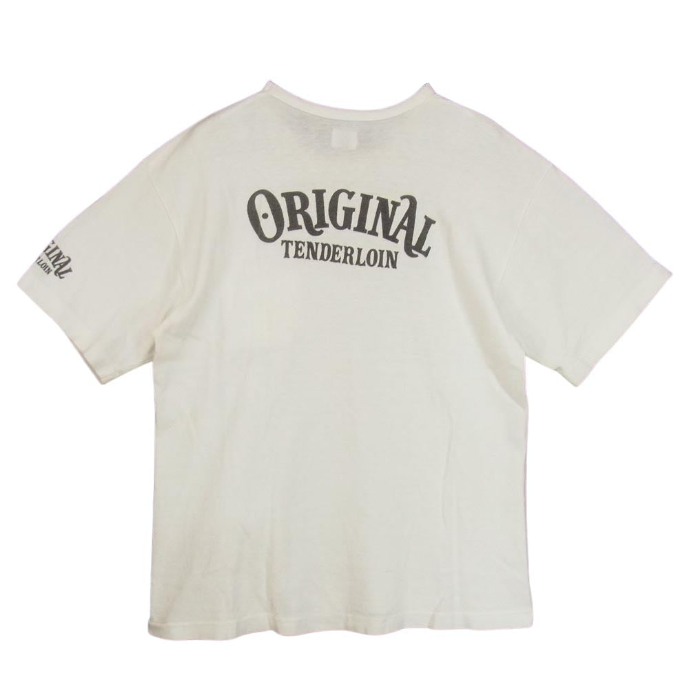 TENDERLOIN テンダーロイン T-TEE POCKET ポケット バックプリント 半袖 Tシャツ ホワイト系【中古】