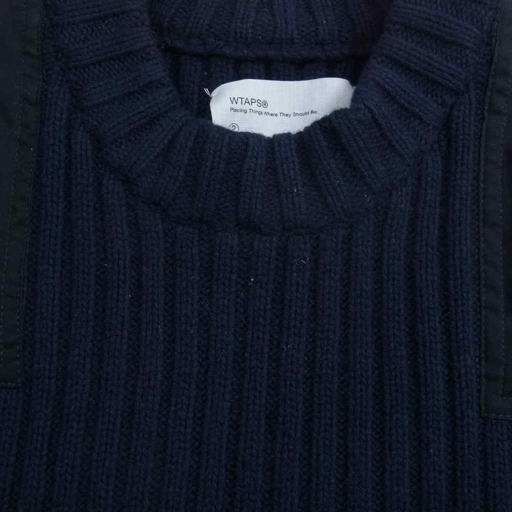 WTAPS ダブルタップス 14AW 142MADT-KNM02 YOUTHFUL DAYZ COMMANDER SEWATER WOOL ユースフルデイズ コマンダー セーター ネイビー系 2【中古】