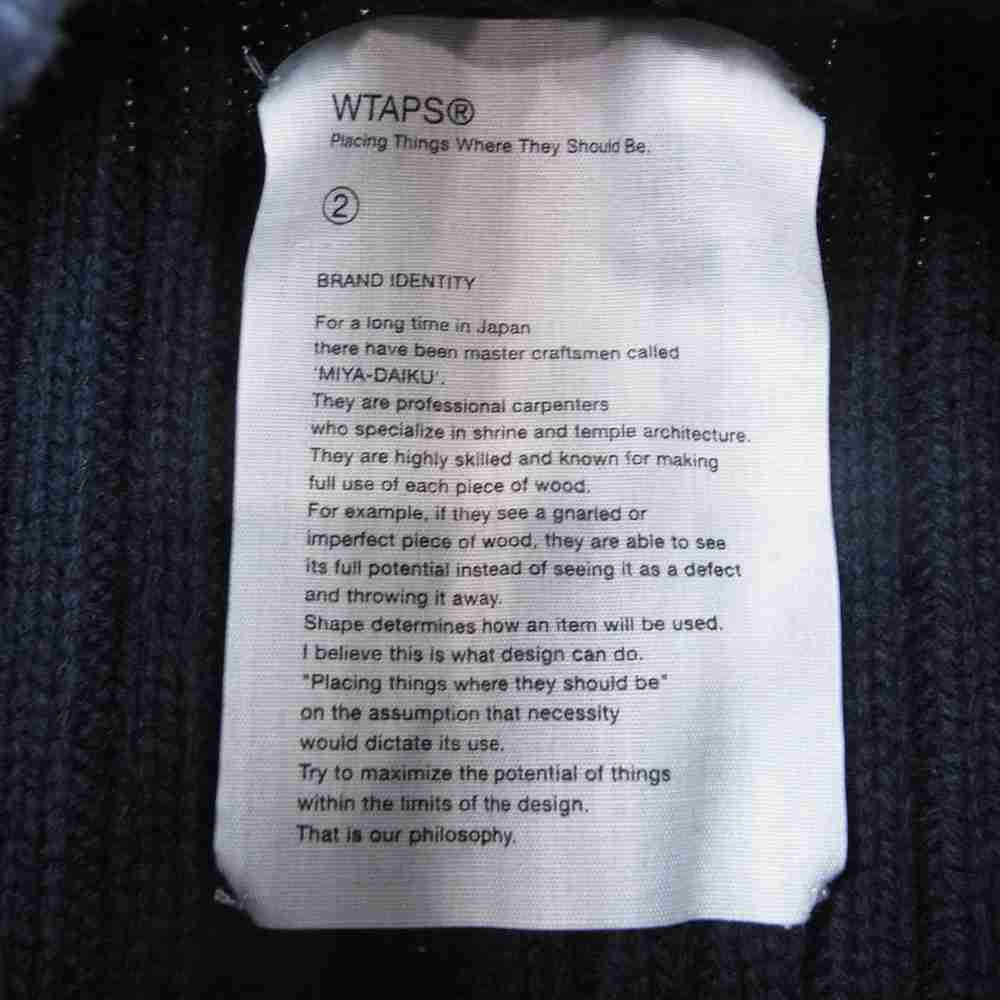 WTAPS ダブルタップス 14AW 142MADT-KNM02 YOUTHFUL DAYZ COMMANDER SEWATER WOOL ユースフルデイズ コマンダー セーター ネイビー系 2【中古】