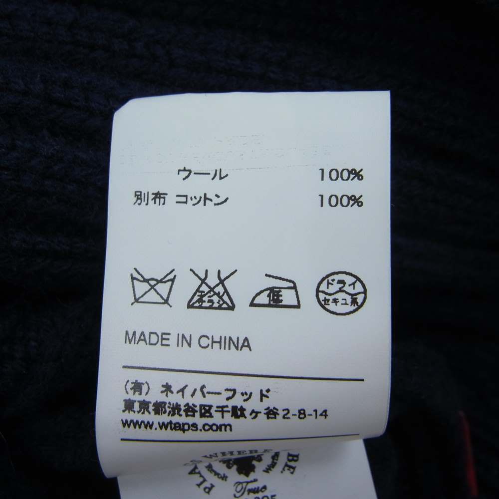 WTAPS ダブルタップス 14AW 142MADT-KNM02 YOUTHFUL DAYZ COMMANDER SEWATER WOOL ユースフルデイズ コマンダー セーター ネイビー系 2【中古】