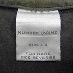 NUMBER(N)INE ナンバーナイン 01SS TIME期 タイム期 アーカイブ CIGARETTES ダメージ加工 ポケット Tシャツ ダークブラウン ブラウン系 3【中古】