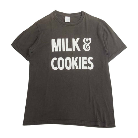 NUMBER(N)INE ナンバーナイン 01SS TIME期 タイム期 アーカイブ MILK&COOKIES ダメージ加工 Tシャツ ライトブラウン系 3【中古】