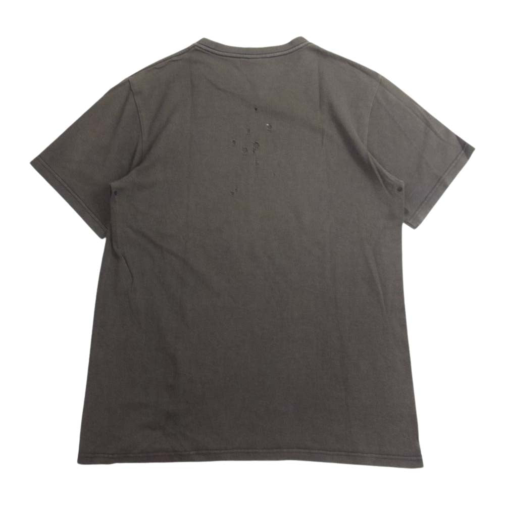NUMBER(N)INE ナンバーナイン 01SS TIME期 タイム期 アーカイブ MILK&COOKIES ダメージ加工 Tシャツ ライトブラウン系 3【中古】