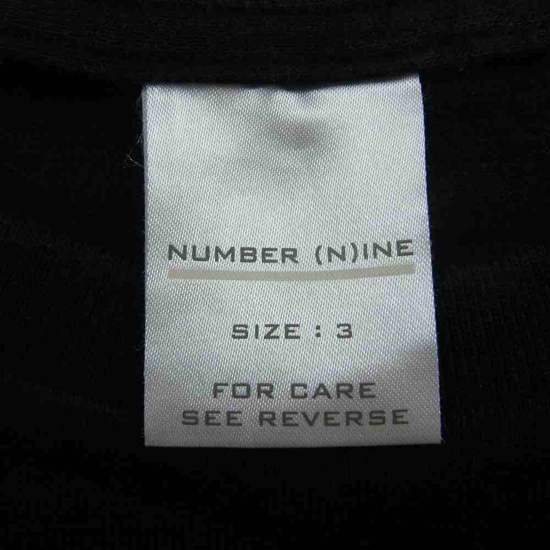 NUMBER(N)INE ナンバーナイン Ｔシャツ 01SS TIME期 タイム期 アーカイブ JOY DIVISION ジョイディヴィジョン Tシャツ 4周年記念 ブラック系 SIZE3
