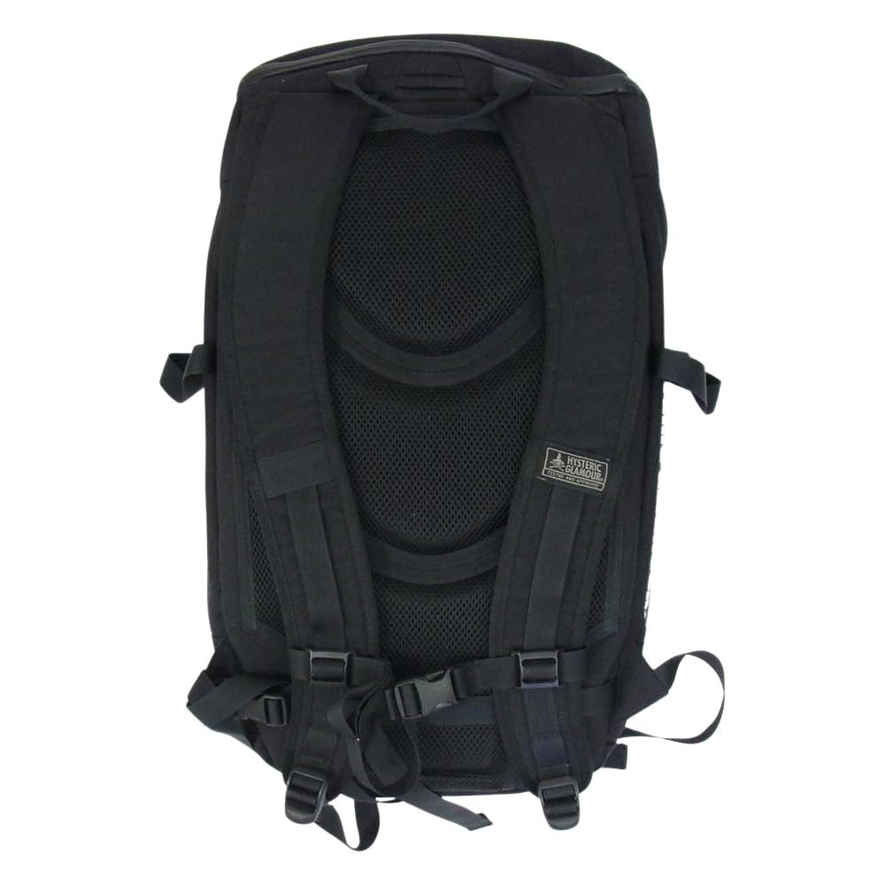 HYSTERIC GLAMOUR ヒステリックグラマー ガール ロゴ リュック バックパック ブラック系【中古】