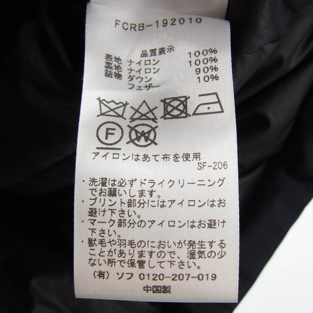 F.C.R.B. エフシーアールビー FCRB-192010 TOUR DOWN PARKA ダウン パーカー ジャケット ブラック系 L【中古】