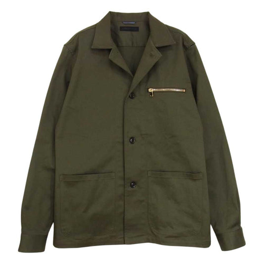 junhashimoto ジュンハシモト 1062110003 SV03 ZIP SHIRTS JACKET ジップ シャツジャケット カーキ系 3【中古】